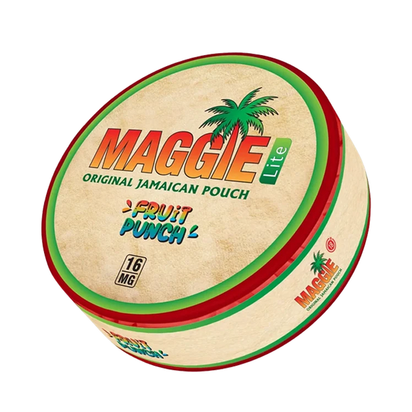 Fruit Punch Lite nicotine pouch by Maggie snus