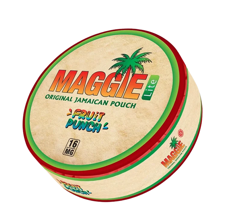 Fruit Punch Lite nicotine pouch by Maggie snus