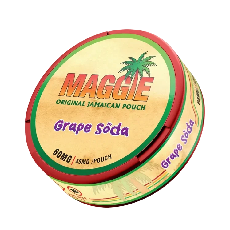 Grape Soda nicotine pouch by Maggie snus