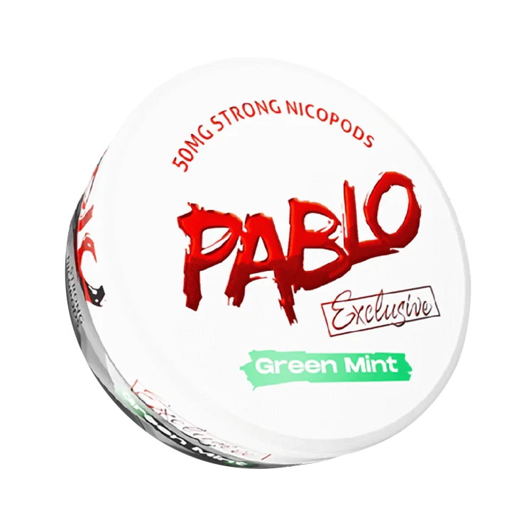 Exclusive Green Mint nicotine pouch by Pablo snus