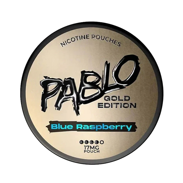 Gold Blue Raspberry nicotine pouch by Pablo snus