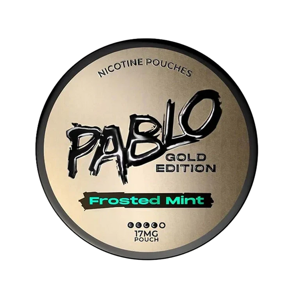 Gold Frosted Mint nicotine pouch by Pablo snus
