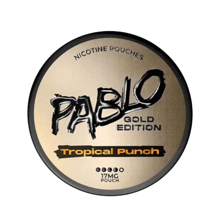 Gold Tropical Punch nicotine pouch by Pablo snus
