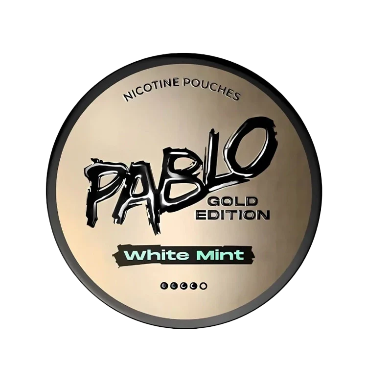 Gold White Mint nicotine pouch by Pablo snus