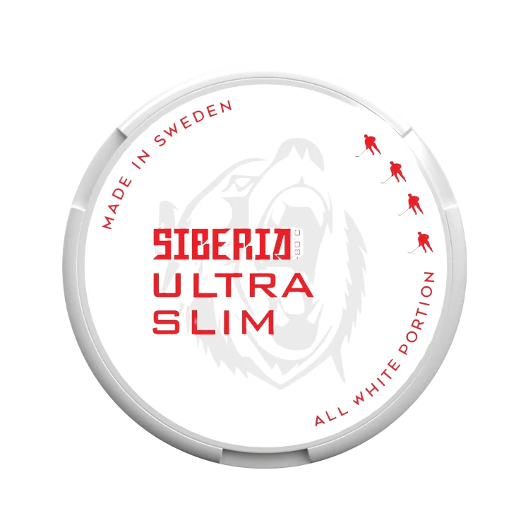 All White Ultra Slim nicotine pouch by Siberia snus