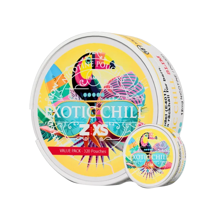 Exotic Chili Mega Can nicotine pouch by ZIXS snus