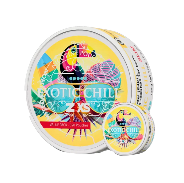 Exotic Chili Mega Can nicotine pouch by ZIXS snus