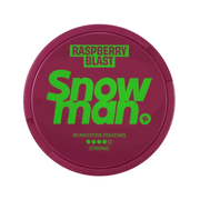 Raspberry Blast nicotine pouch by Snowman snus