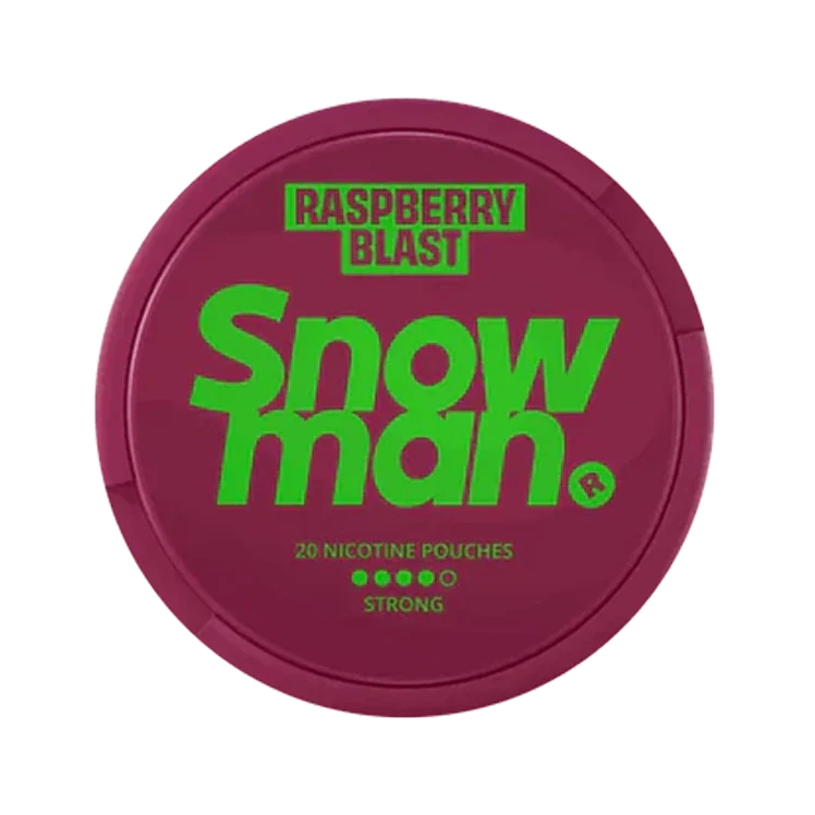 Raspberry Blast nicotine pouch by Snowman snus