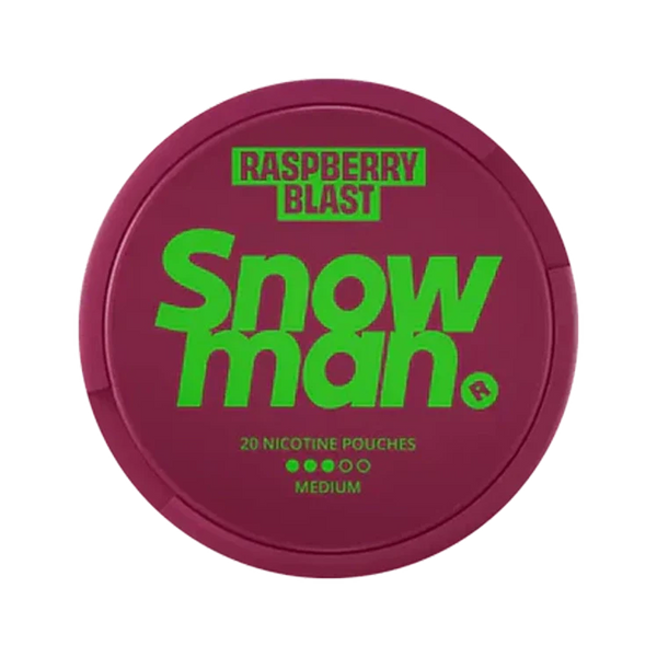 Raspberry Blast nicotine pouch by Snowman snus