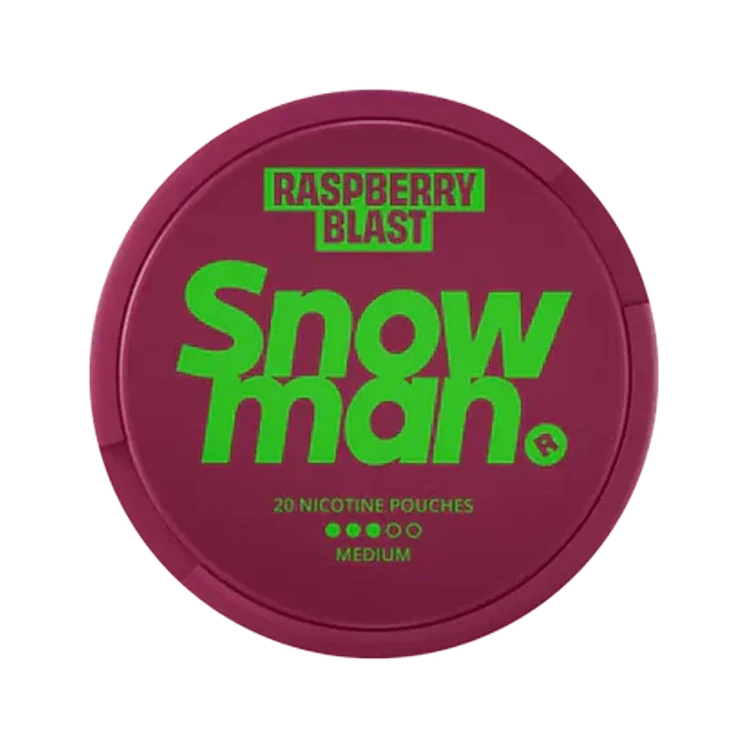 Raspberry Blast nicotine pouch by Snowman snus