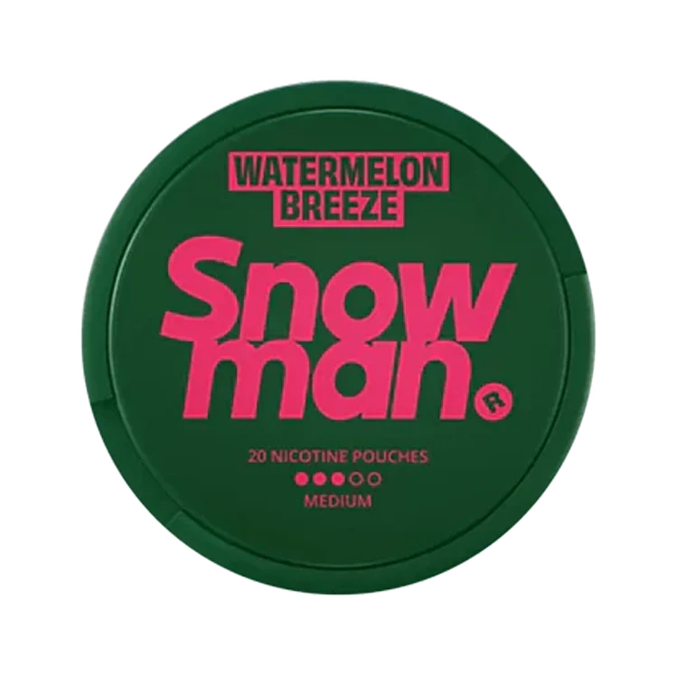 Watermelon Breeze nicotine pouch by Snowman snus