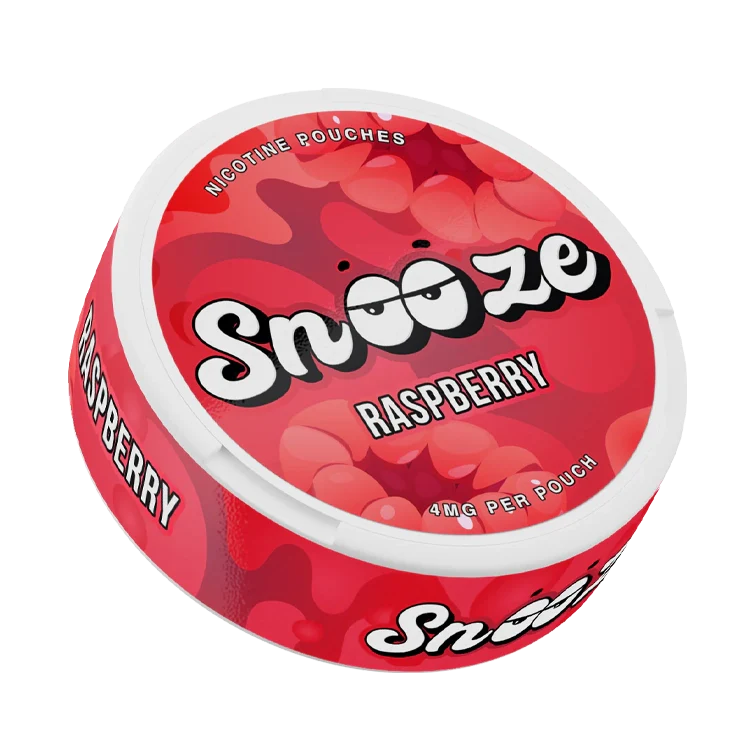 Raspberry nicotine pouch by SNOOZE snus