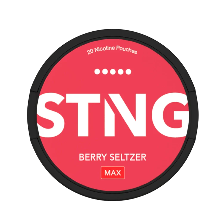 Berry Seltzer Max nicotine pouch by STNG snus