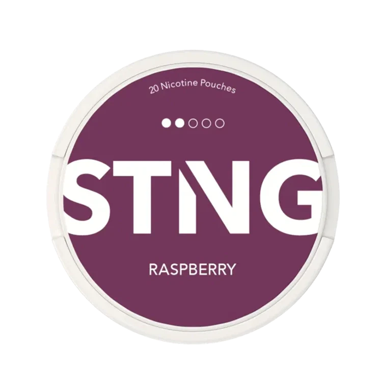 Raspberry nicotine pouch by STNG snus