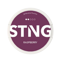 Raspberry nicotine pouch by STNG snus