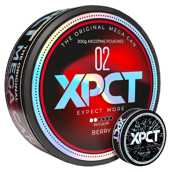 Mega Can Berry nicotine pouch by XPCT snus