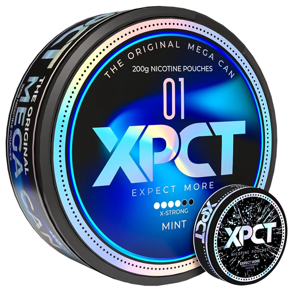 Mega Can Mint X Strong nicotine pouch by XPCT snus