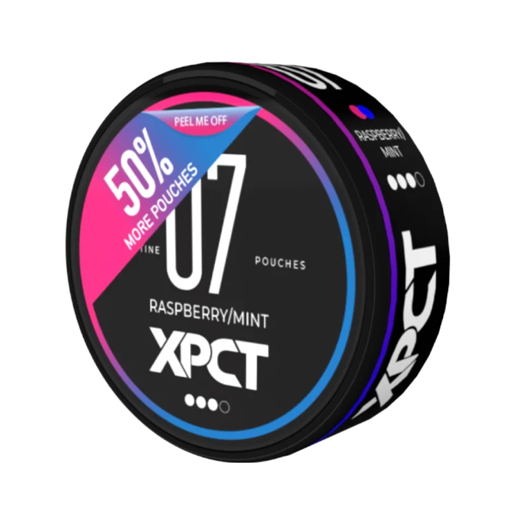 Raspberry Mint 07 nicotine pouch by XPCT snus