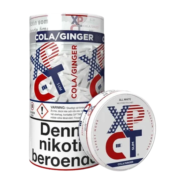 Tube Cola Ginger nicotine pouch by XPCT snus
