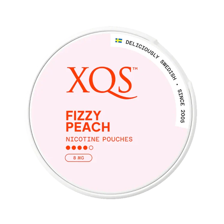 Fizzy Peach nicotine pouch by XQS snus