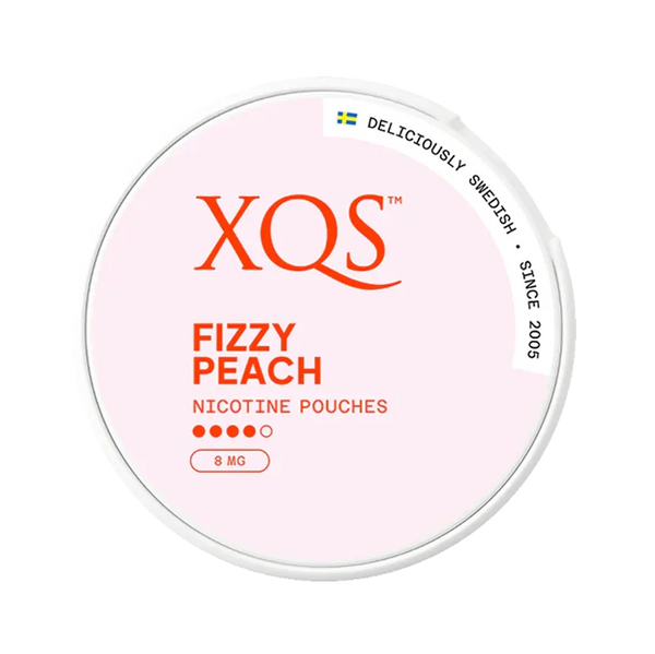 Fizzy Peach nicotine pouch by XQS snus