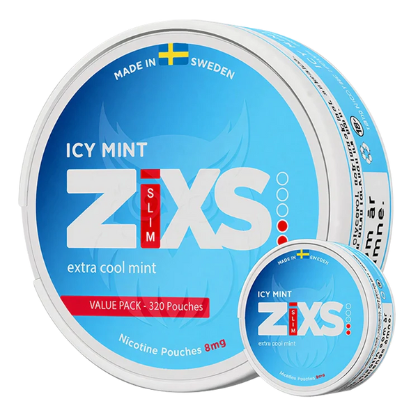 Icy Mint Mega Can nicotine pouch by ZIXS snus