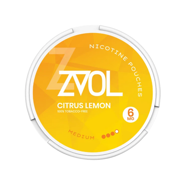 Citrus Lemon Medium nicotine pouch by ZVOL snus