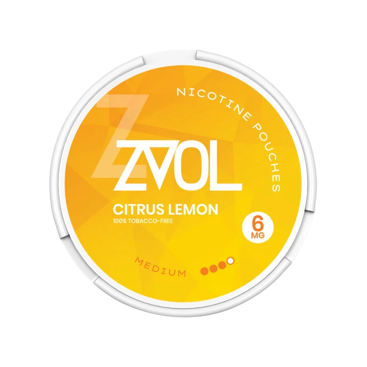 Citrus Lemon Medium nicotine pouch by ZVOL snus