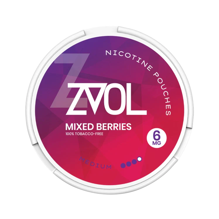 Mixed Berries Medium nicotine pouch by ZVOL snus