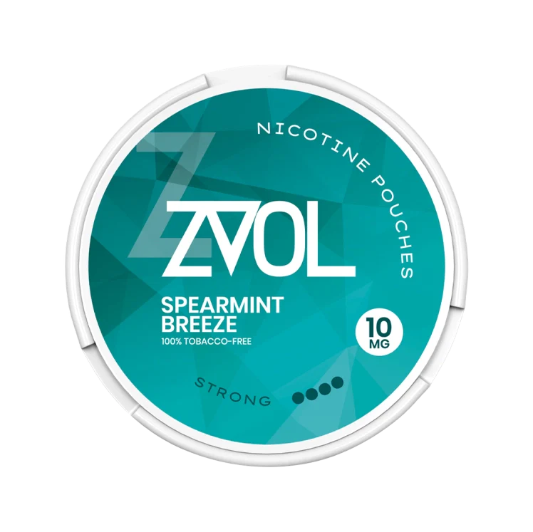 Spearmint Breeze Strong nicotine pouch by ZVOL snus