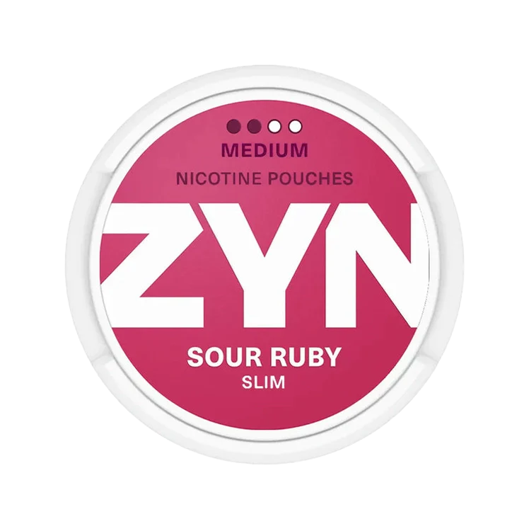 Sour Ruby Medium EU nicotine pouch by Zyn snus