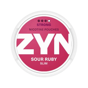 Sour Ruby Slim Strong EU nicotine pouch by Zyn snus